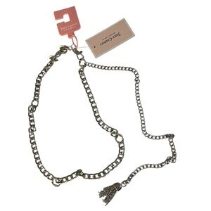 Juicy Couture Gold Chain Belt with Pink Tag